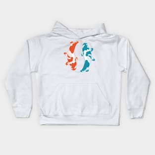 Blue and Orange Koi Fish Kids Hoodie